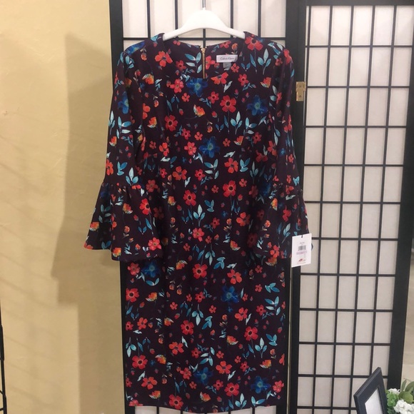 BNWT Calvin Klein Floral Dress - Picture 1 of 5